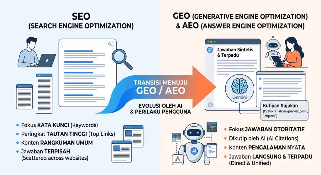 Dari SEO ke GEO/AEO: Cara Kerja Mesin Pencari Sudah Berubah, Apakah Websitemu Siap?