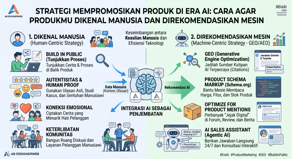 Strategi Mempromosikan Produk di Era AI: Cara Agar Produkmu Dikenal Manusia dan Direkomendasikan Mesin